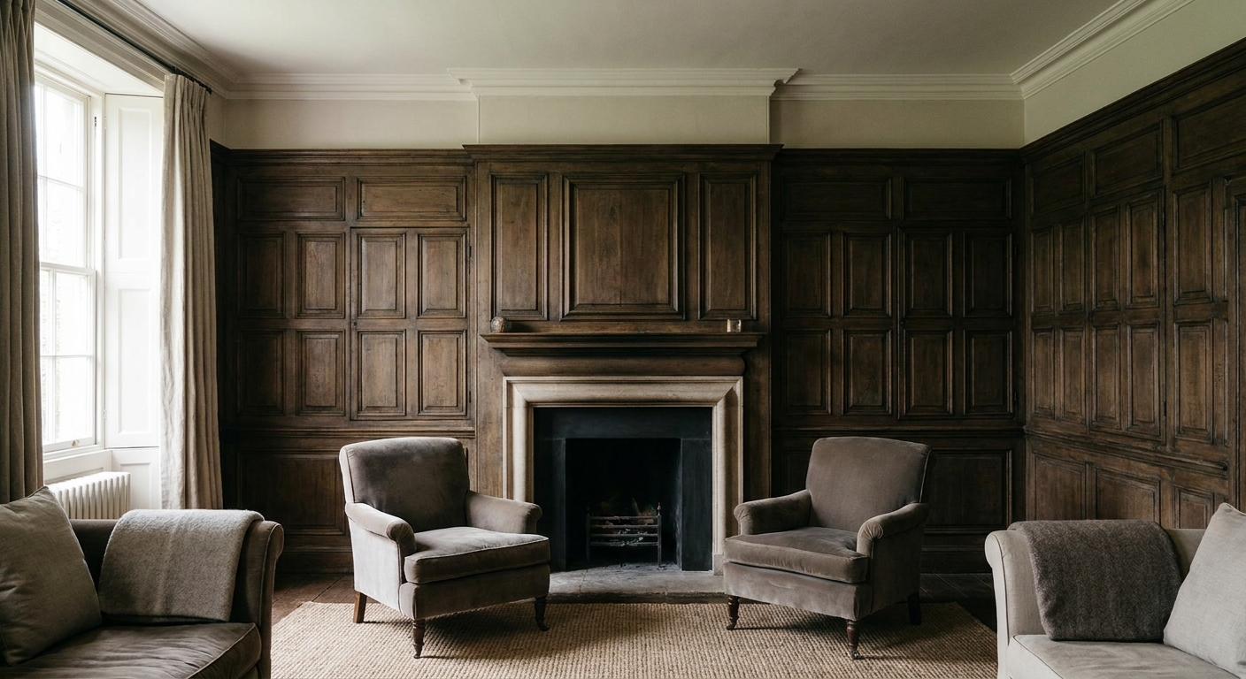 How wall panel modules affect symmetry in classical interior design