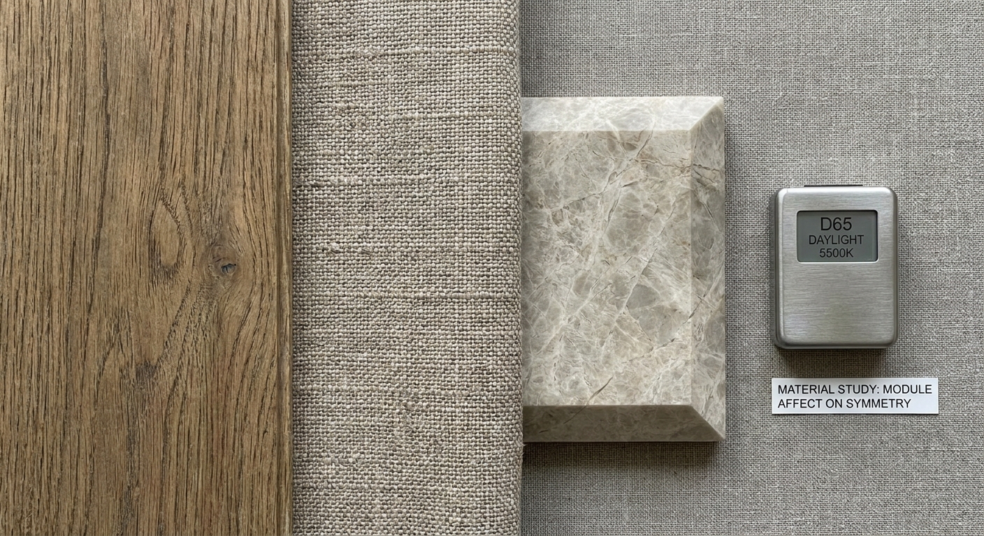 How wall panel modules affect symmetry in classical interior design